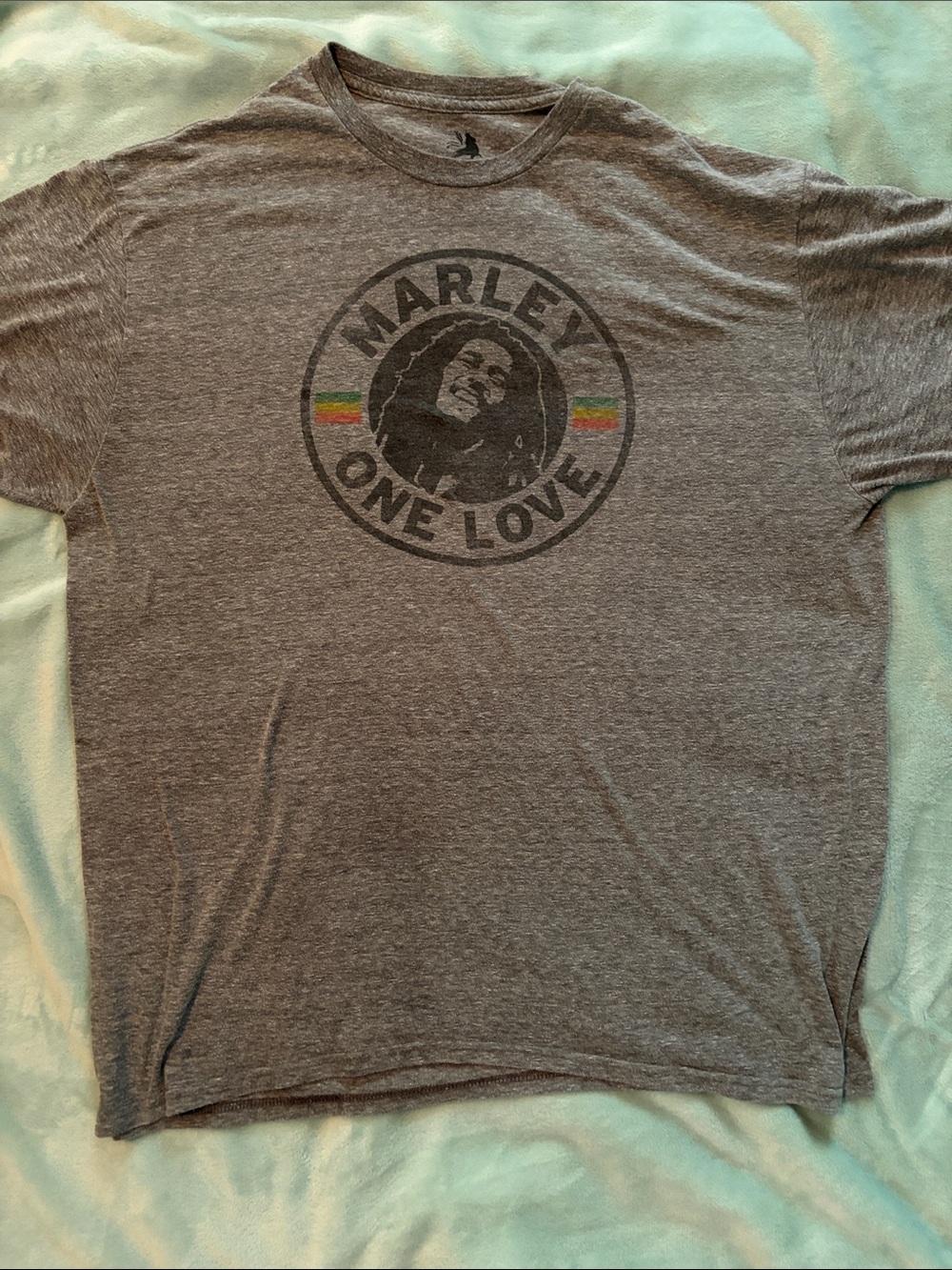Bob Marley One Love Graphic Tee XXL Gray Zion Rootswear Reggae Band T-Shirt
